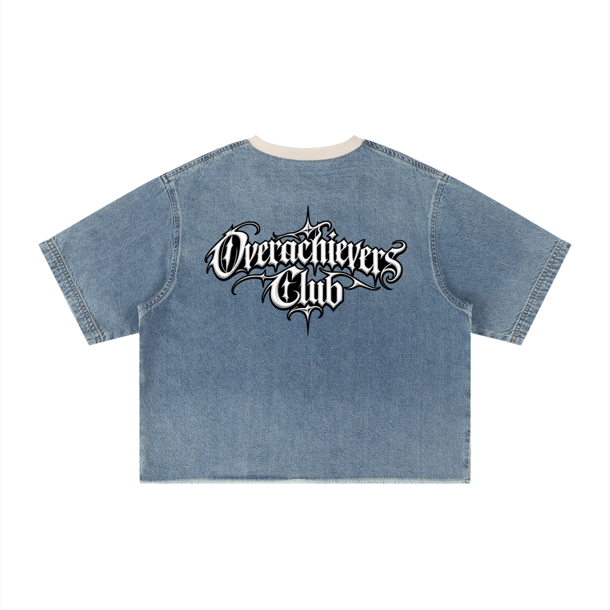 Ice Cube' Vintage Wash Boxy Raw Hem Denim T-Shirt