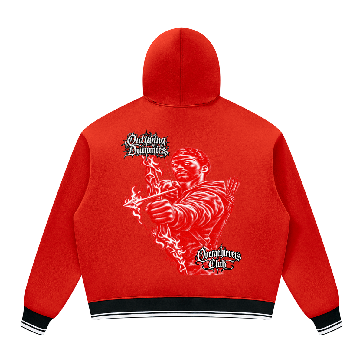 Overachievers Club' Oversized Color Block Fleece Hoodie