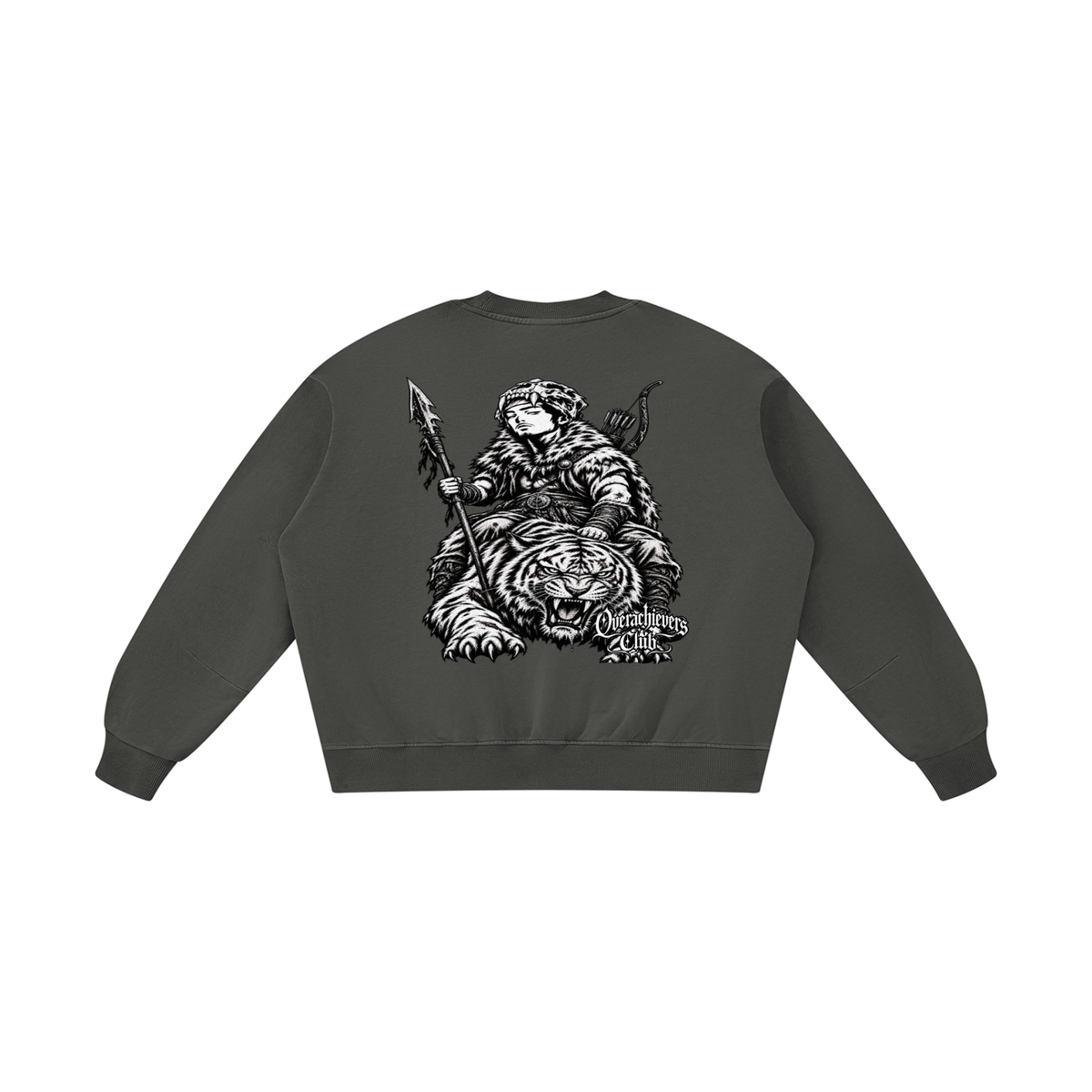 Overachievers Club' Boxy Vintage Washed Hoodie, Sweatpant & Sweatshirt Fit