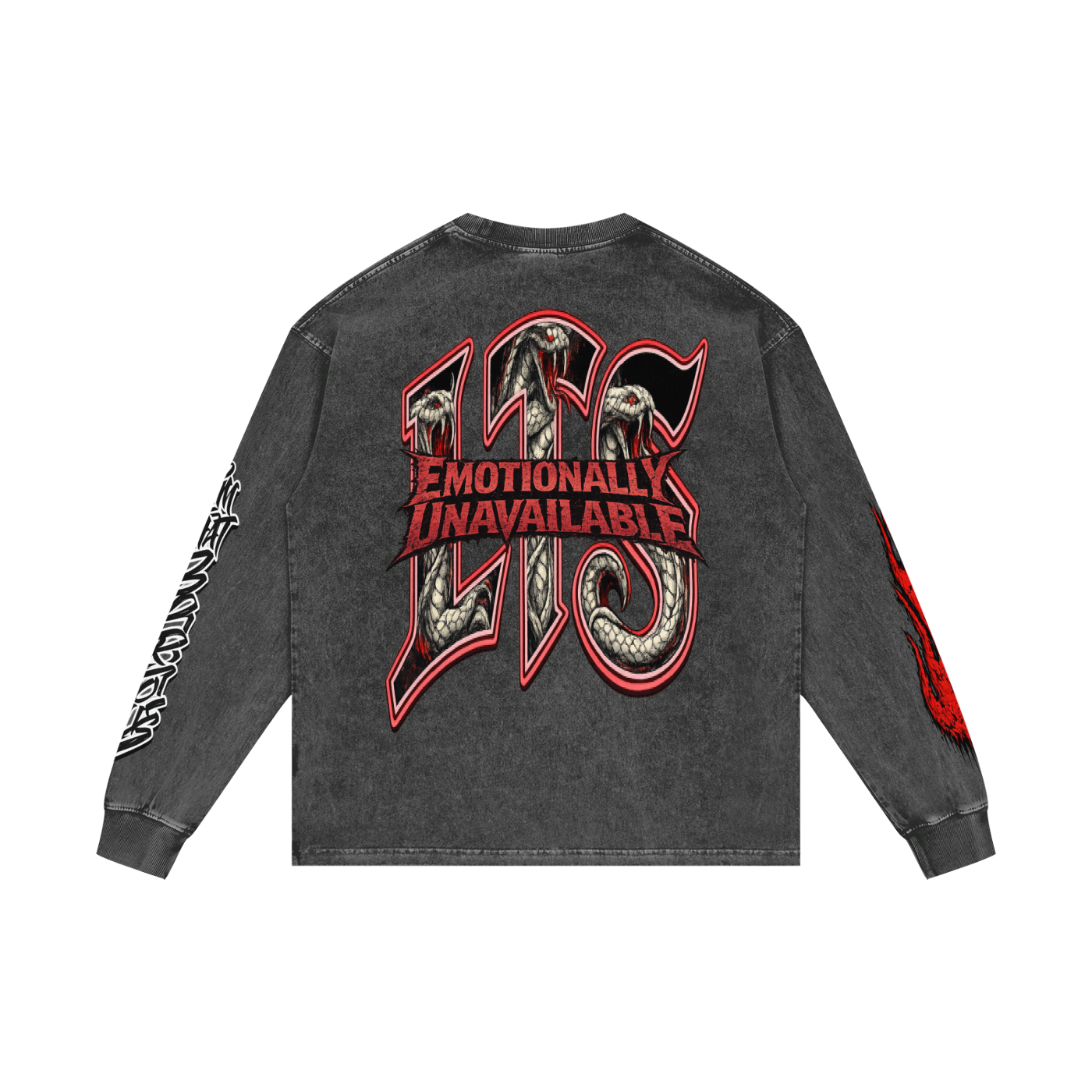 Acid Wash Oversize Long Sleeve T-Shirt