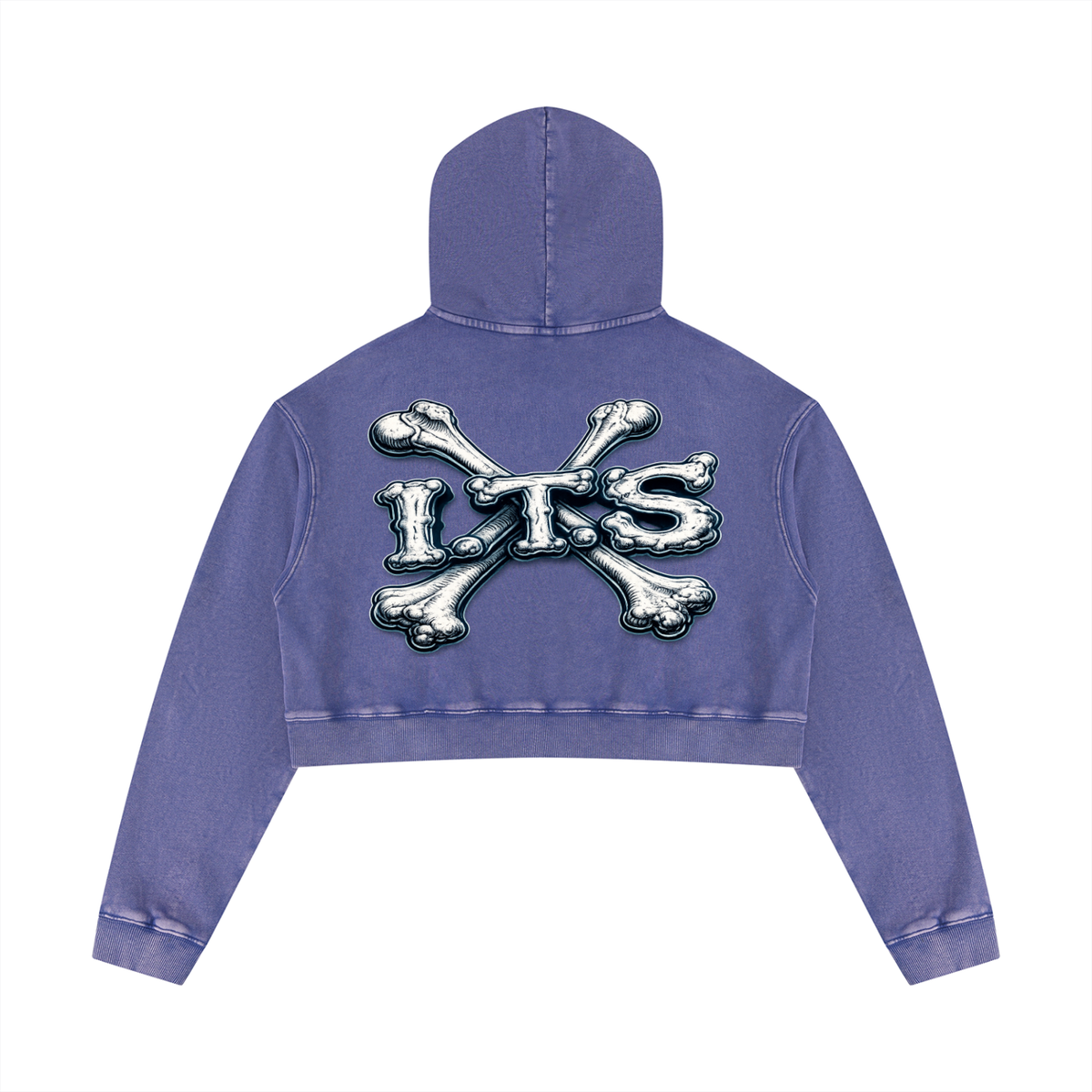 Lunatic’ Women’s Mineral Washed Crop Hoodie