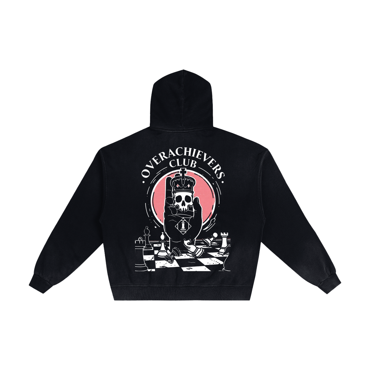 Overachievers Club' Hand-Frayed Sunfade Zip Hoodie