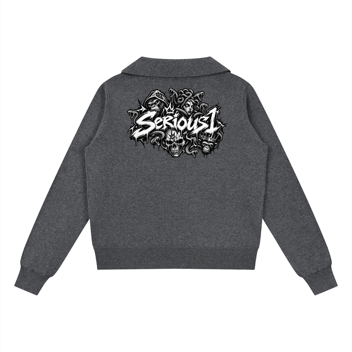 Serious1' Women’s Collared Pullover Knit Sweater