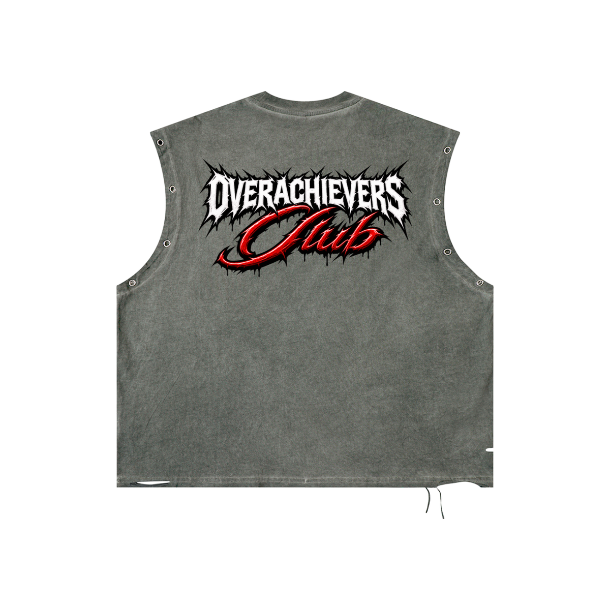 Biggie' Distressed Grommet Eyelet Tank Top