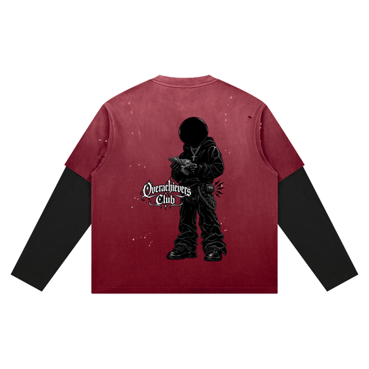 Overachievers Club' Vintage Wash Distressed Layer T-Shirt - ImThatSerious