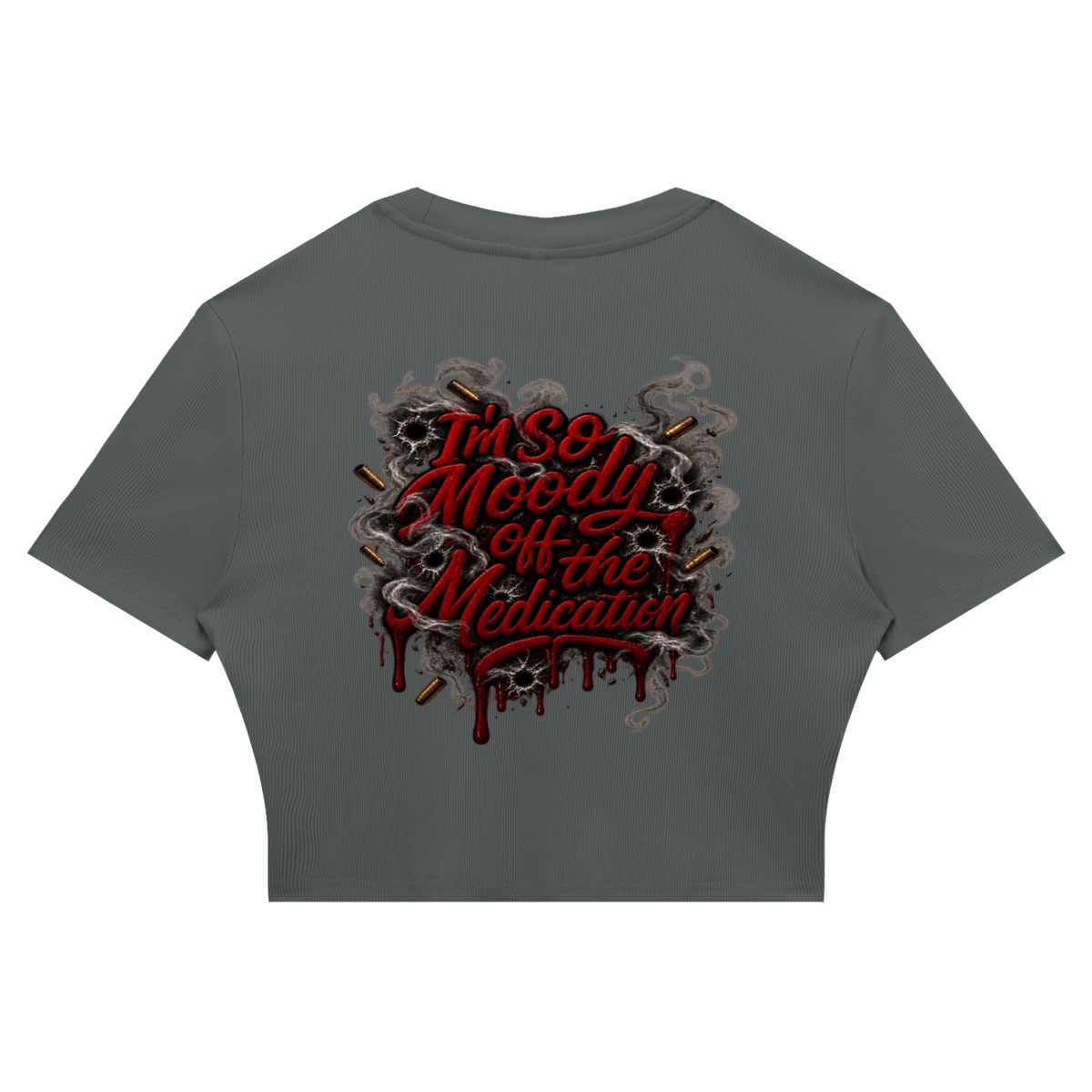 Durk' Women's Slim Ribbed Crop T-Shirt