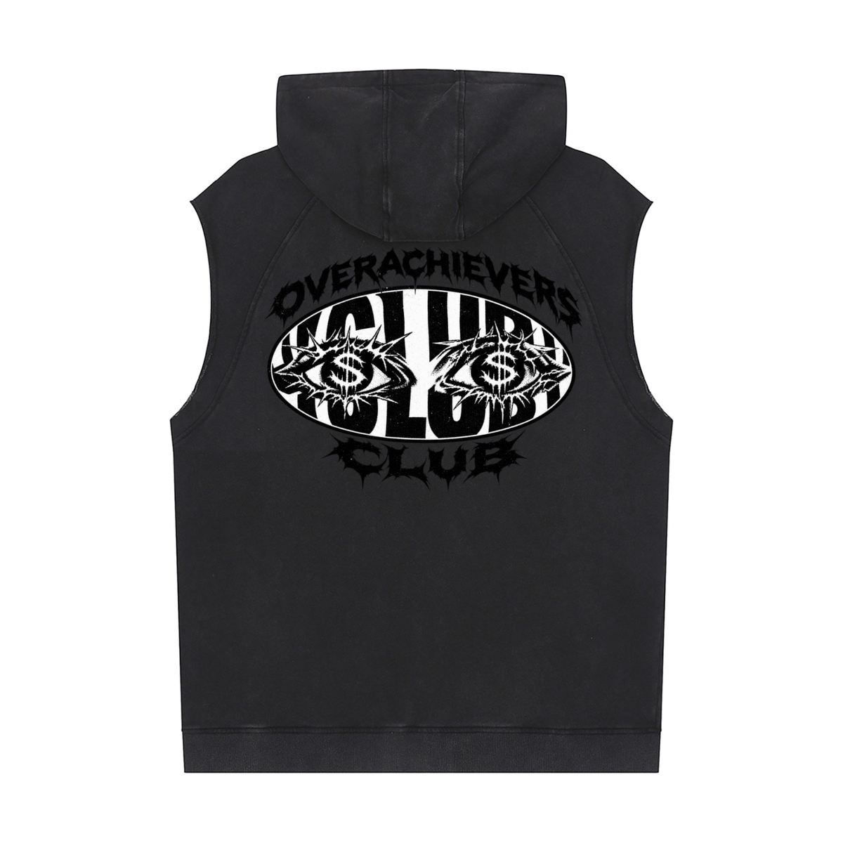 Overachievers Club' Snow Washed Sleeveless Hoodie