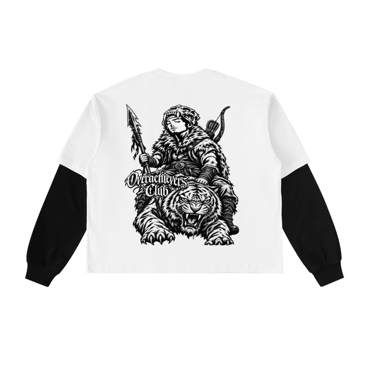 Overachievers Club' Layered Contrast Sleeve T-Shirt - ImThatSerious