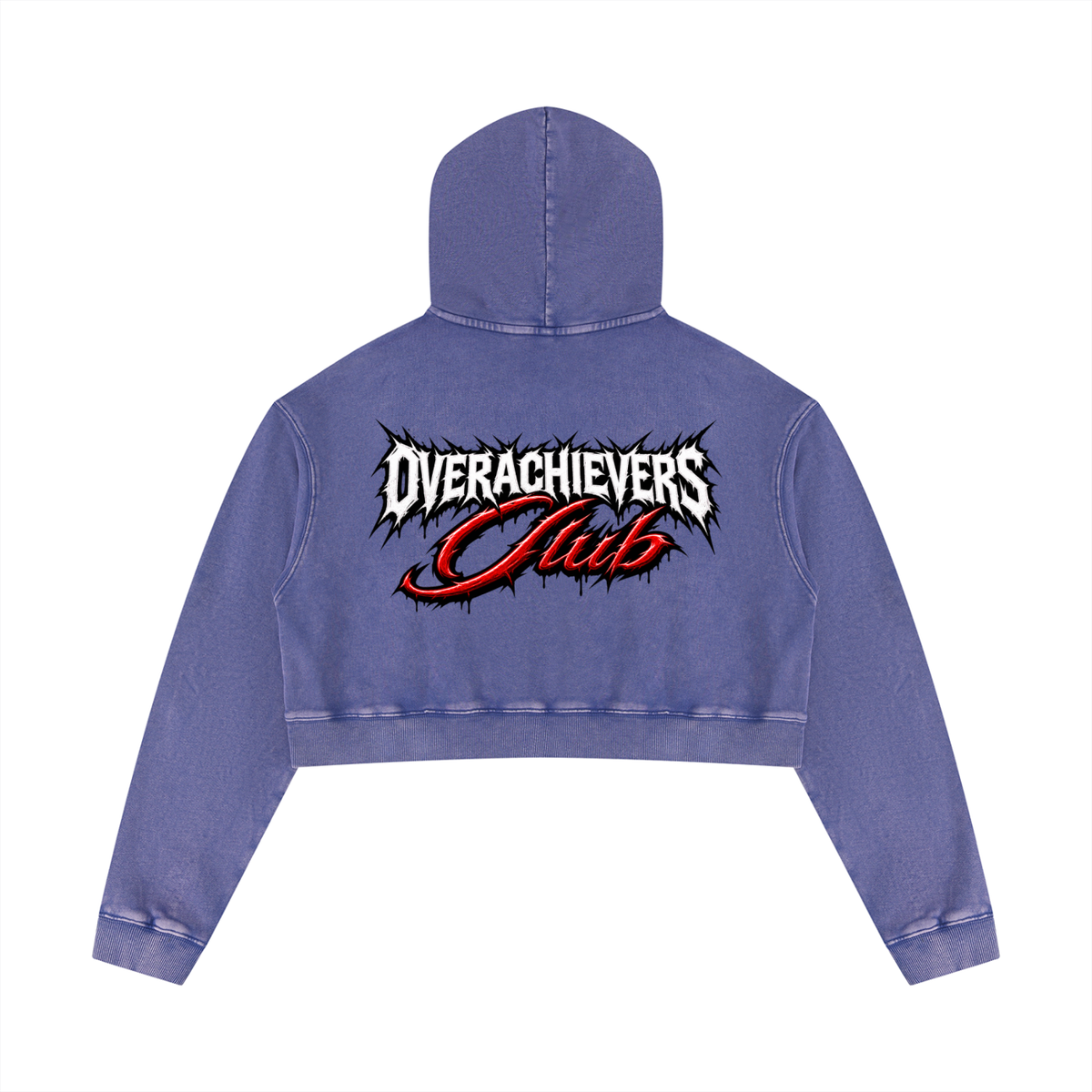 Nas' Women’s Mineral Washed Crop Hoodie
