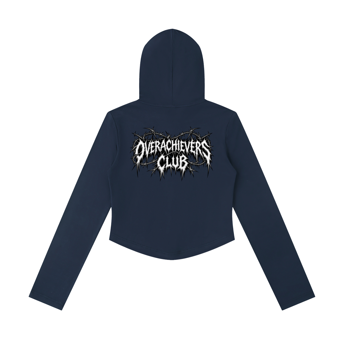 Overachievers Club' Women's Slim Cropped Full Zip Hoodie