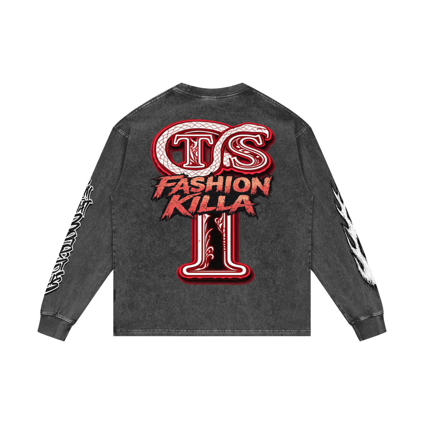 Acid Wash Oversize Long Sleeve T-Shirt