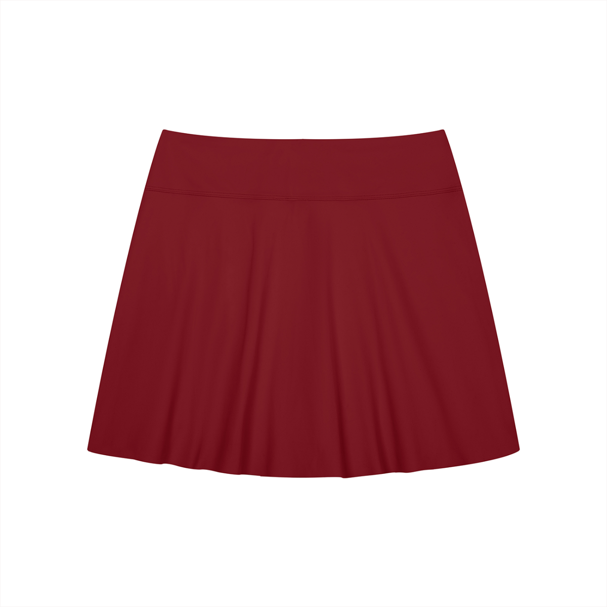 Women's A-Line Contrast Panel Slit Skirt & Polo T-Shirt