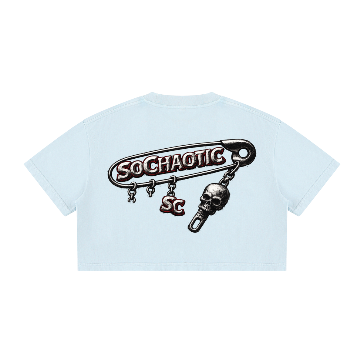 SoChaotic’ Women's Mineral Wash Crop T-Shirt