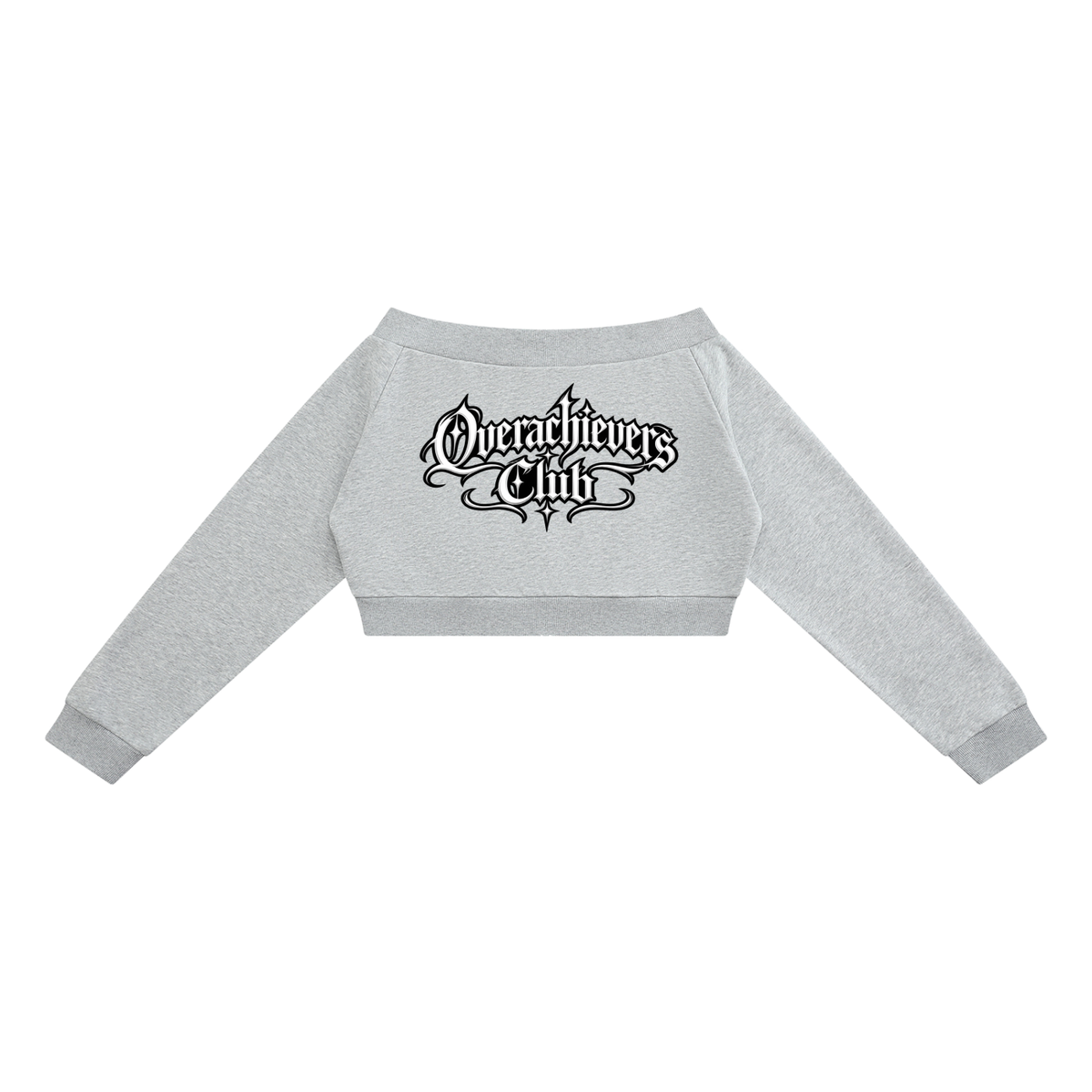 Sudadera con capucha y cremallera completa para mujer de hombros descubiertos de Overachievers Club'
