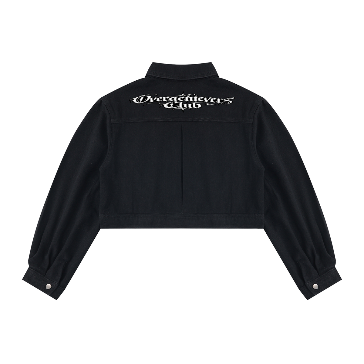 Overachievers Club' Women’s Crop Denim Jacket