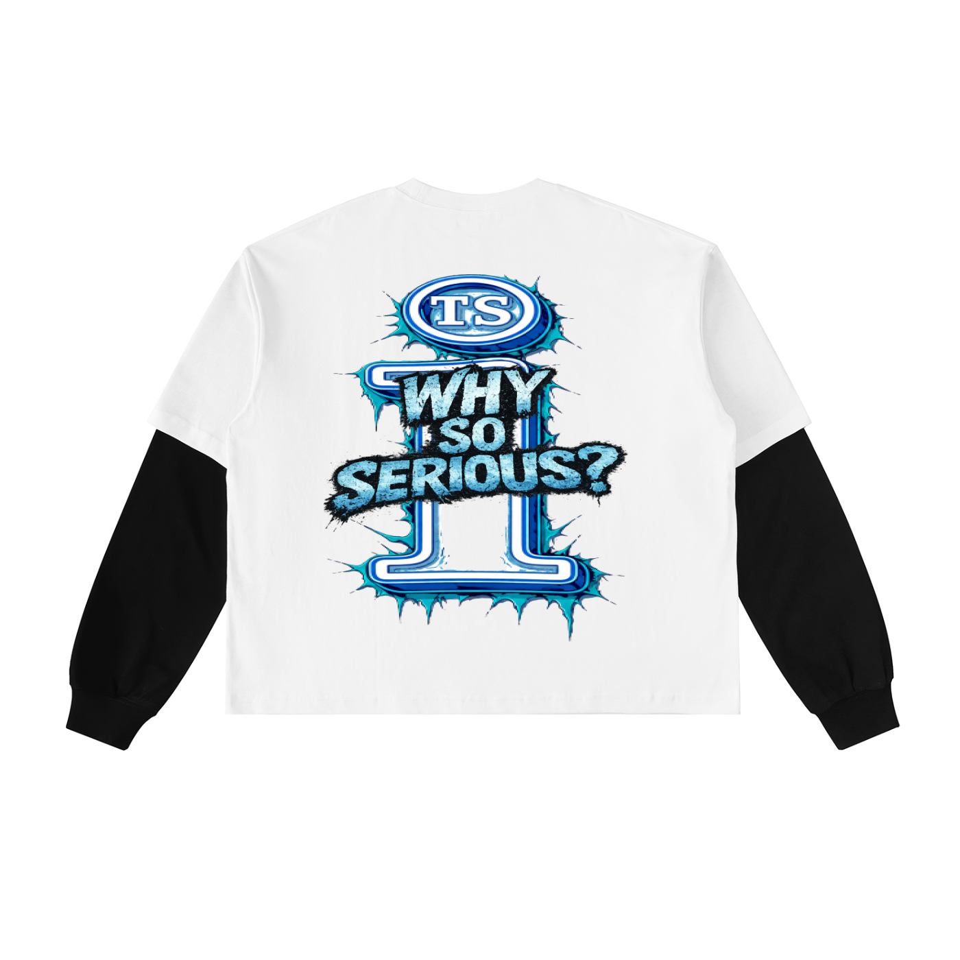 Layered Contrast Sleeve Cotton T-Shirt