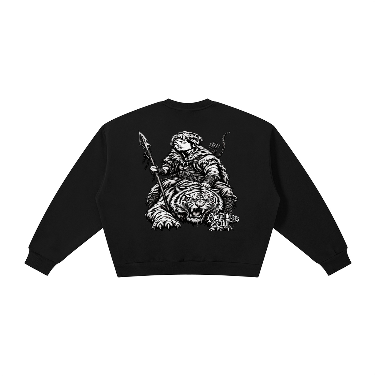 Overachievers Club' Oversized Fleece Boxy Hoodie, Sweatshirt, Sweatpant & Shorts Fit