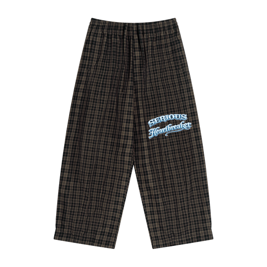Serious Heartbreaker’ Plaid Wide Leg Pants