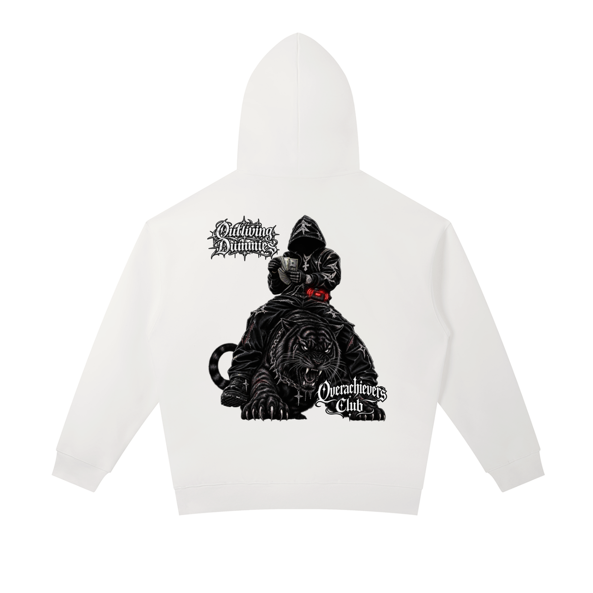 Overachievers Club' High Neck  Zip-Up Hoodie, Sweatpant & Sweatshirt Fit