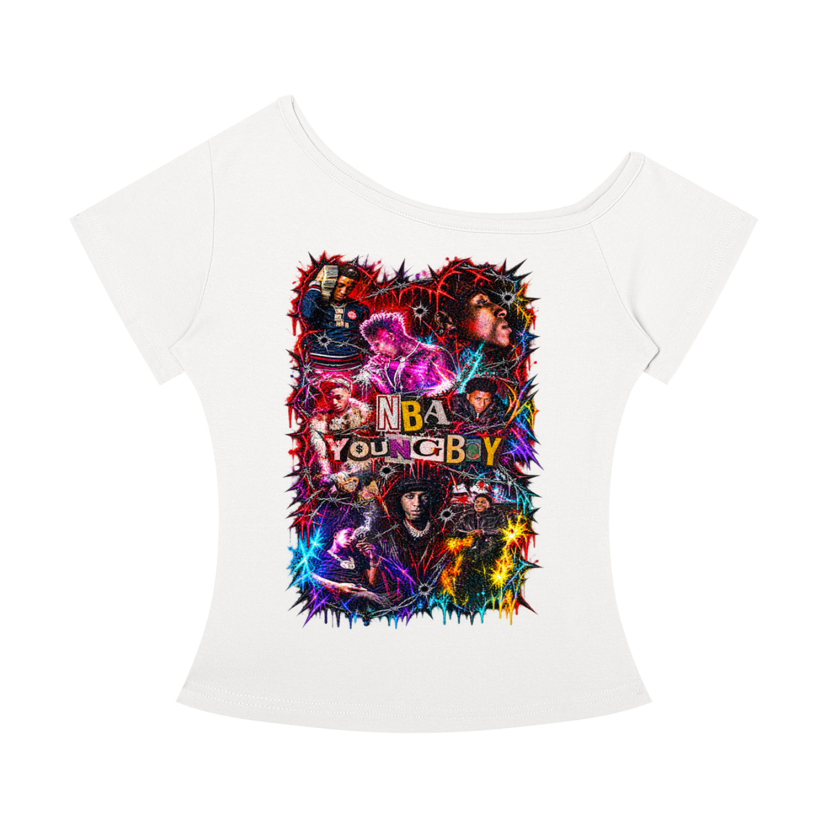 Youngboy' Women’s Off-the-Shoulder T-Shirt