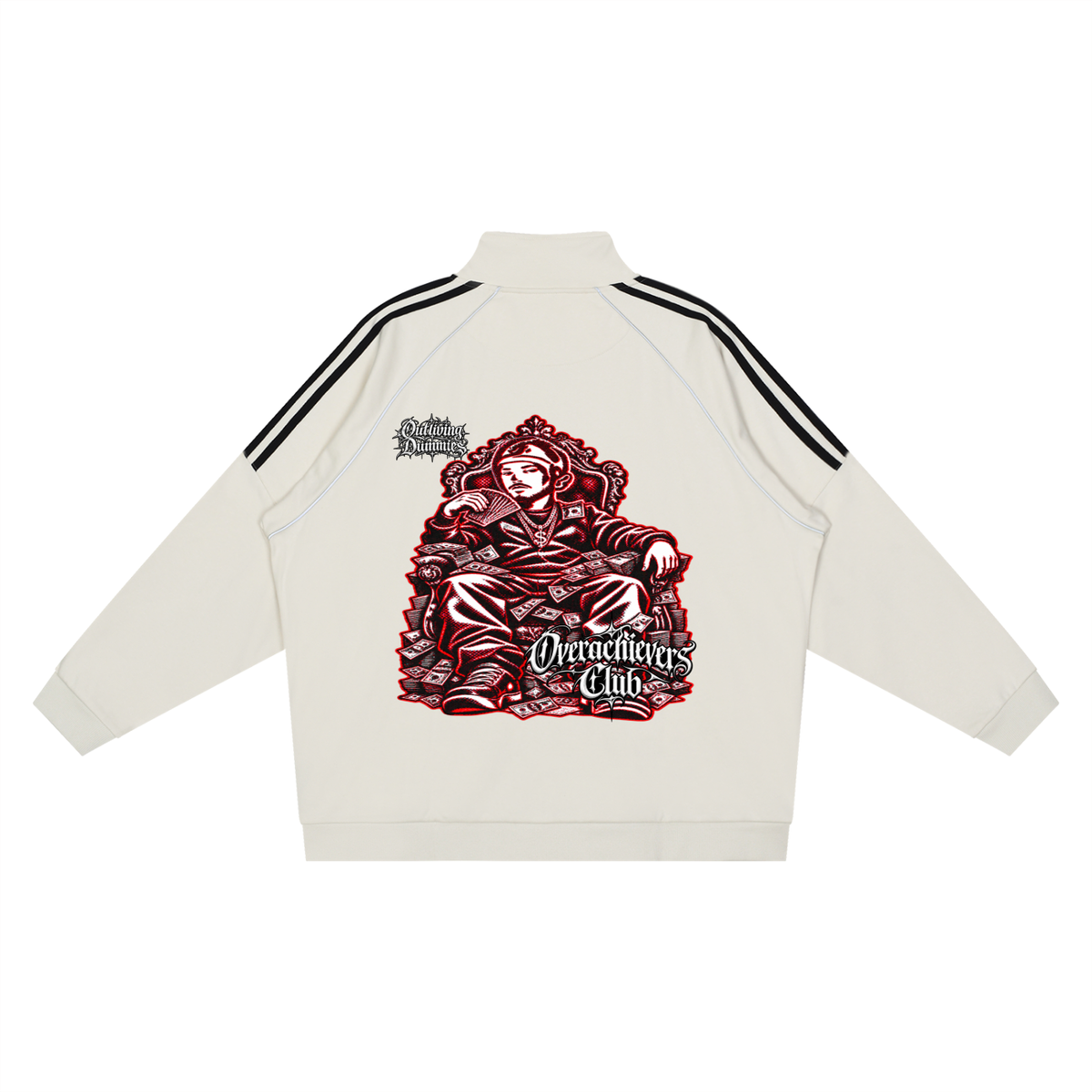 Overachievers Club' Reflection Striped Raglan Sleeve Jacket & Sweatpant