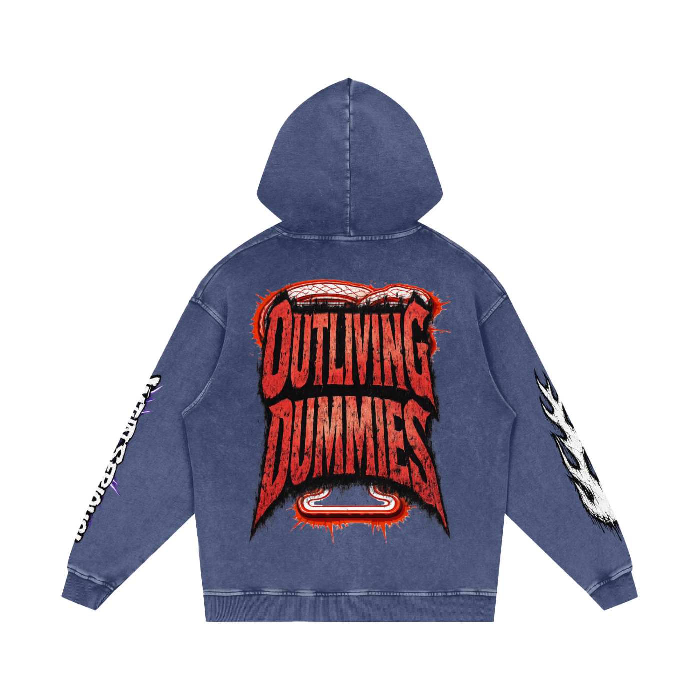 Snow Washed Loose Cotton Hoodie