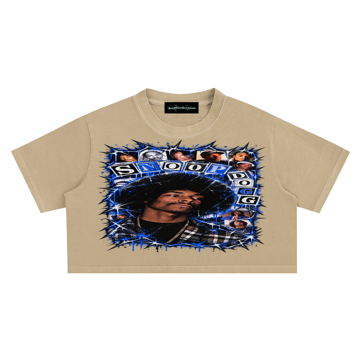 Snoop' Snow Washed Crop Top