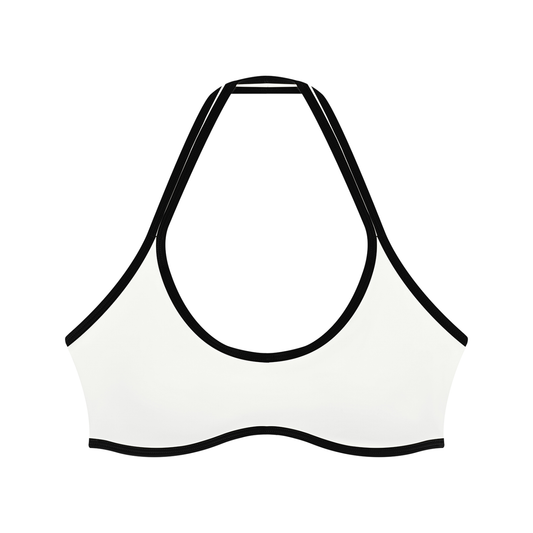 Women's Halter Color Block Yoga Sports Bra, Skirt & Tank Top Fit