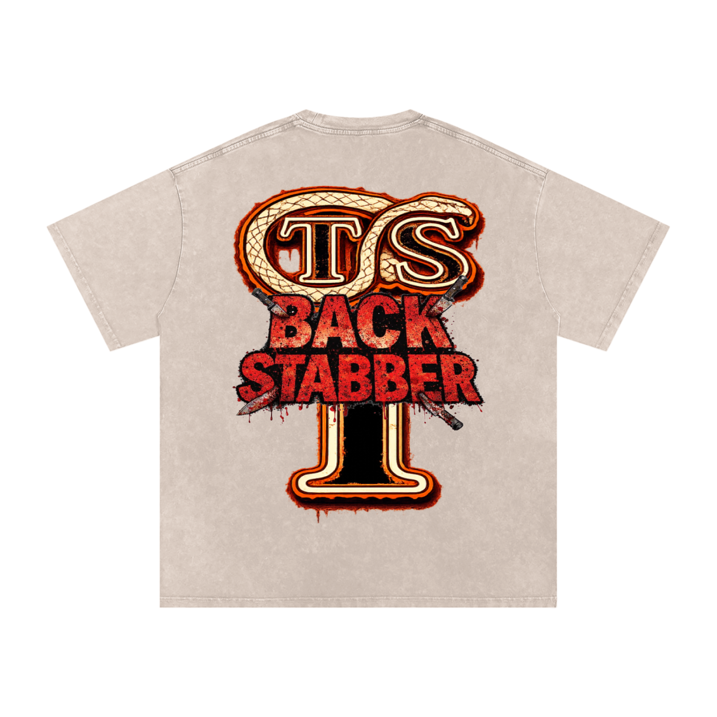 Snow Washed Oversized Cotton T-Shirt