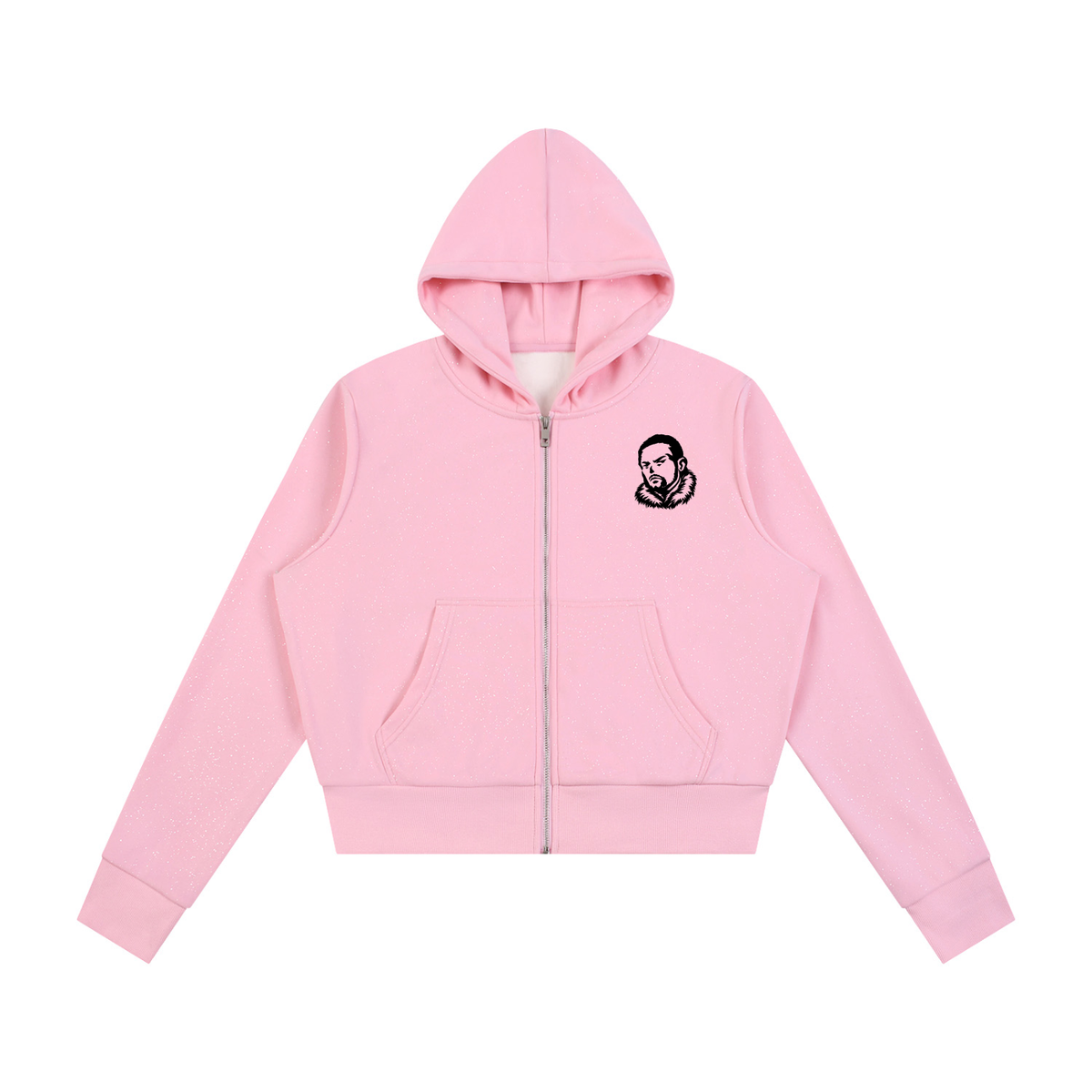 Overachievers Club' Women's Sparkles Fleece Full Zip Hoodie