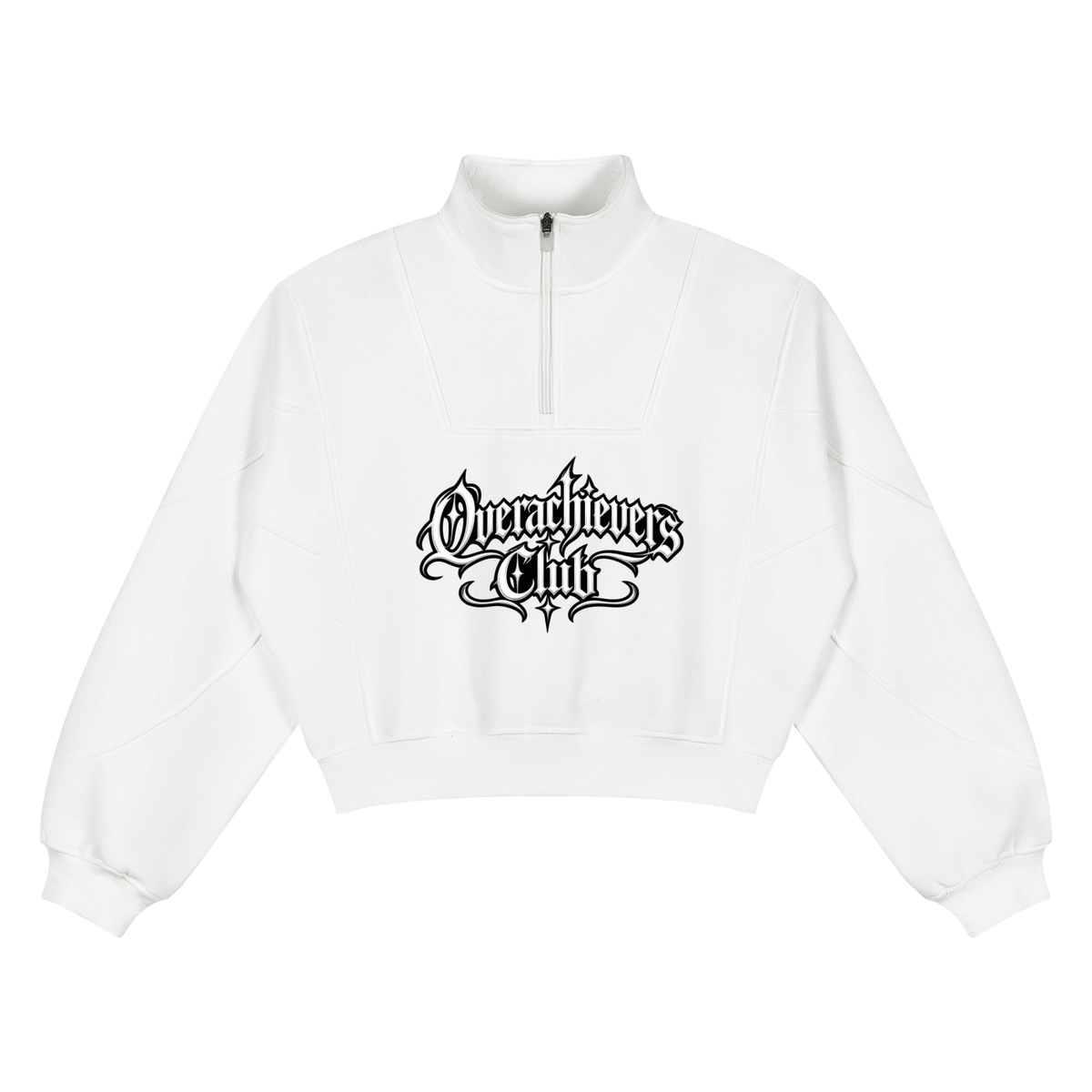 Overachievers Club' Women’s Loose Fleece Quarter-Zip Sweatshirt