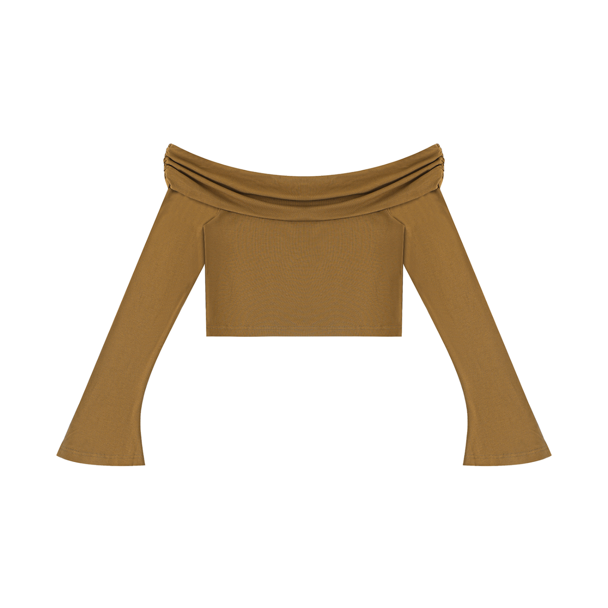 Women's Solid Color Knit Maxi Skirt & Sleeve Crop Tee