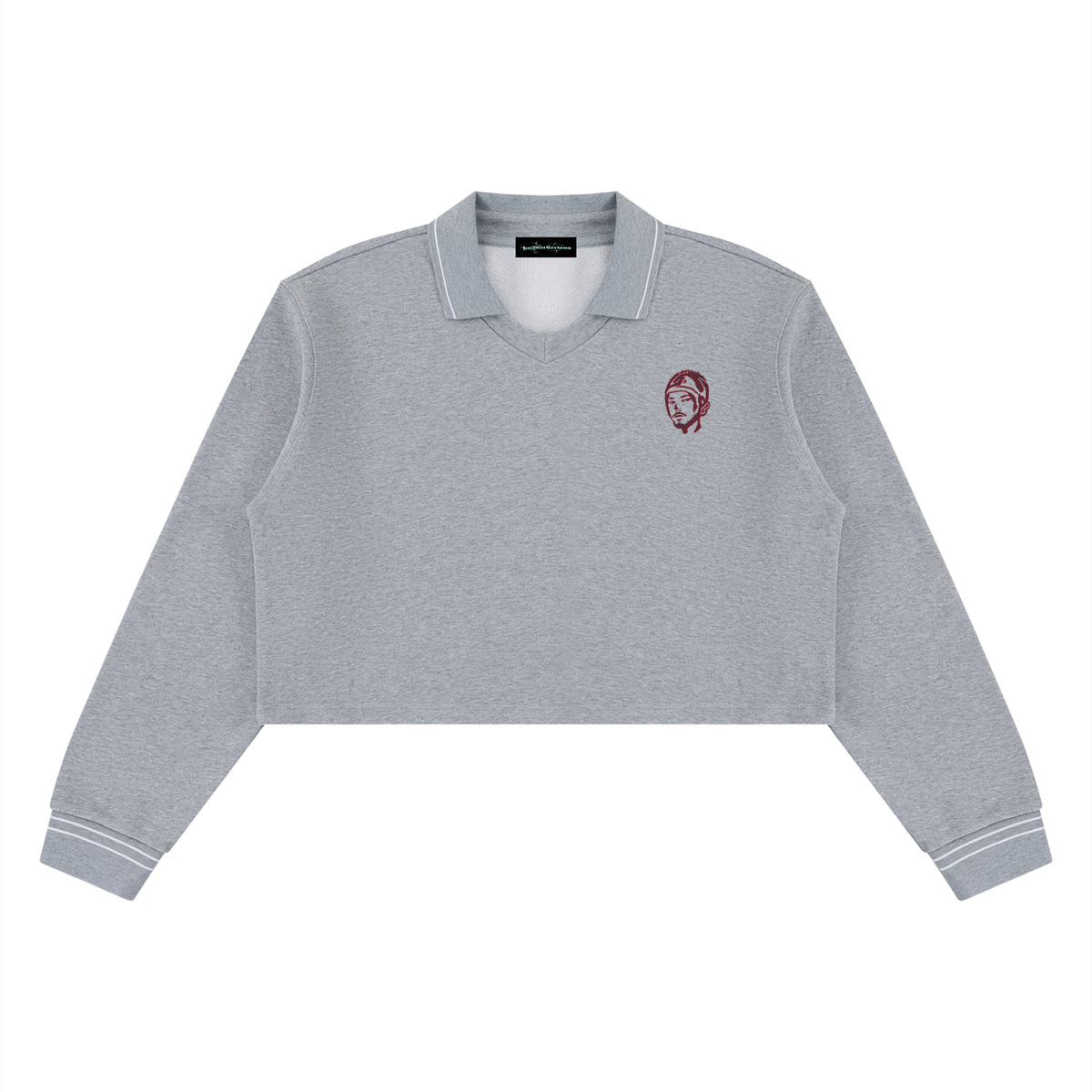 Overachievers Club' Women’s Crop Collared Sweatshirt