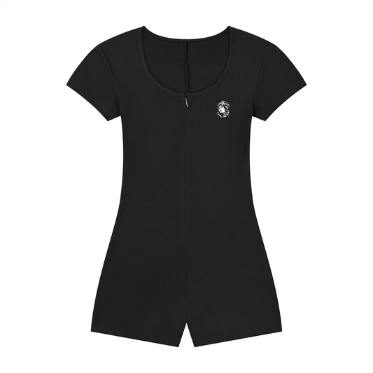 Overachievers Club' Women's Dual-Function Cape Tie-Waist Romper