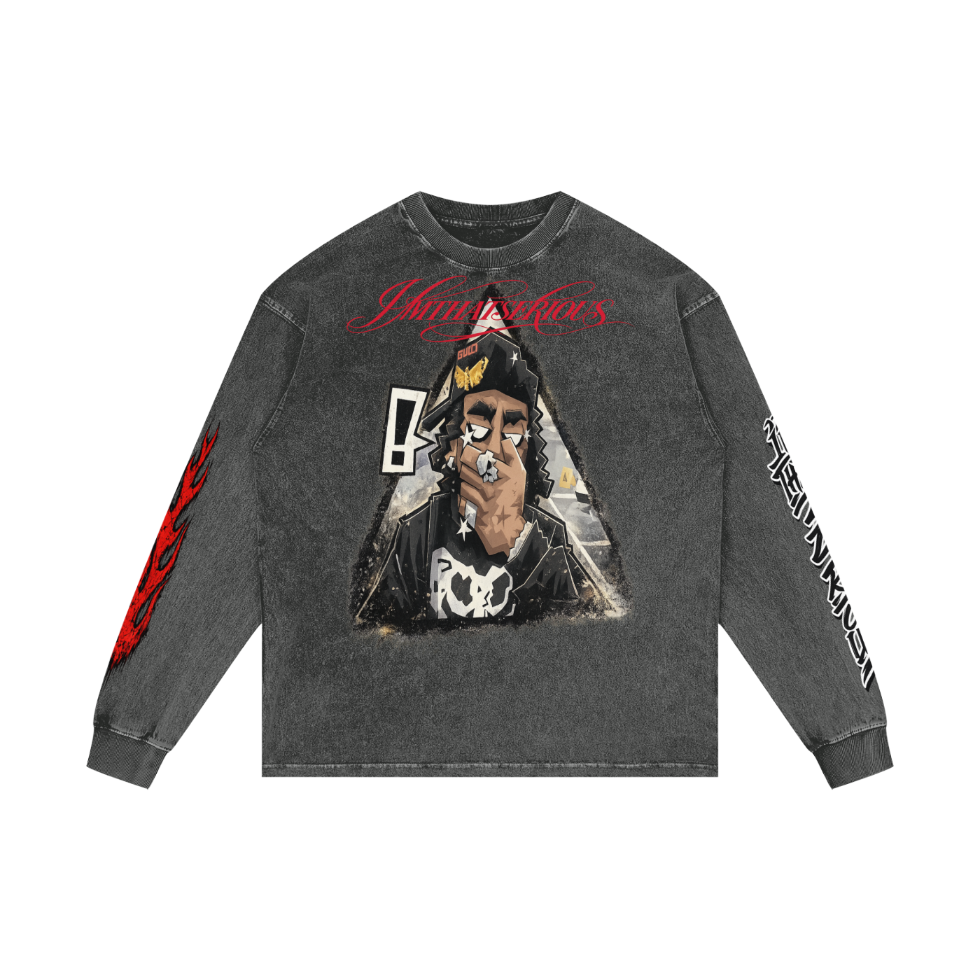 Acid Wash Oversize Long Sleeve T-Shirt
