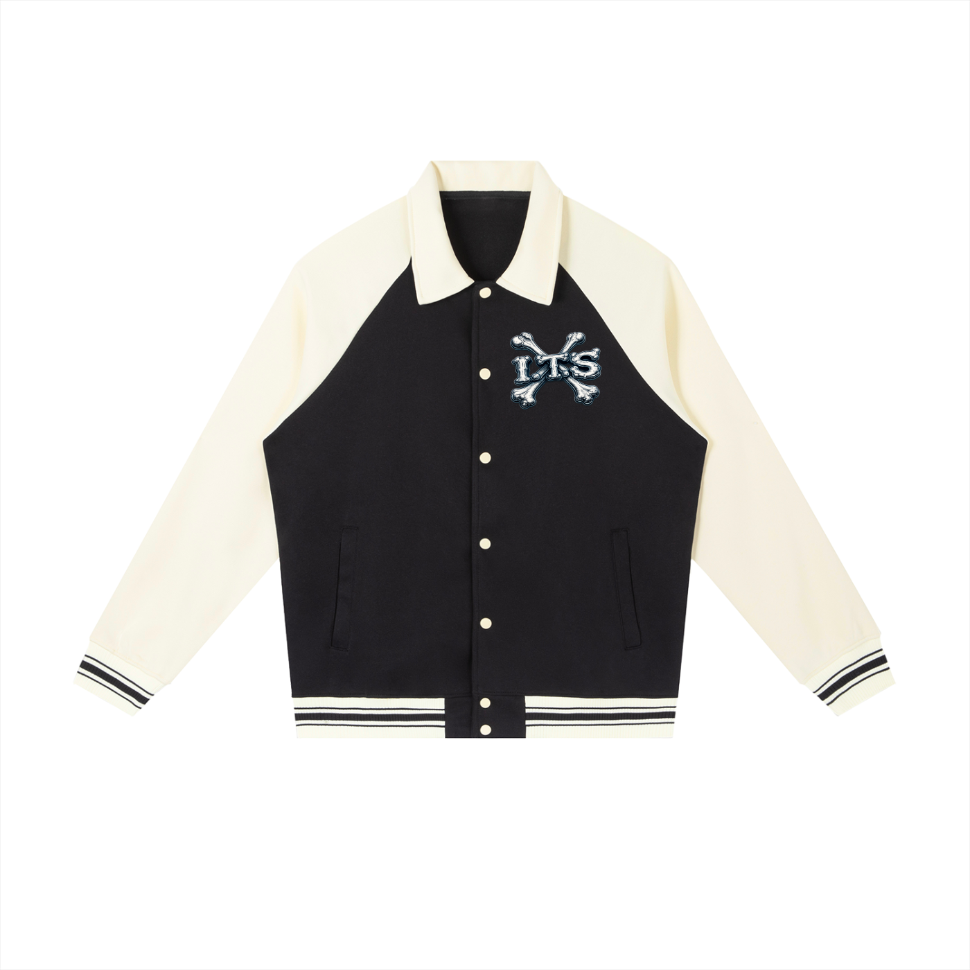Bones' Contrast Sleeve Baseball Jacket Fit