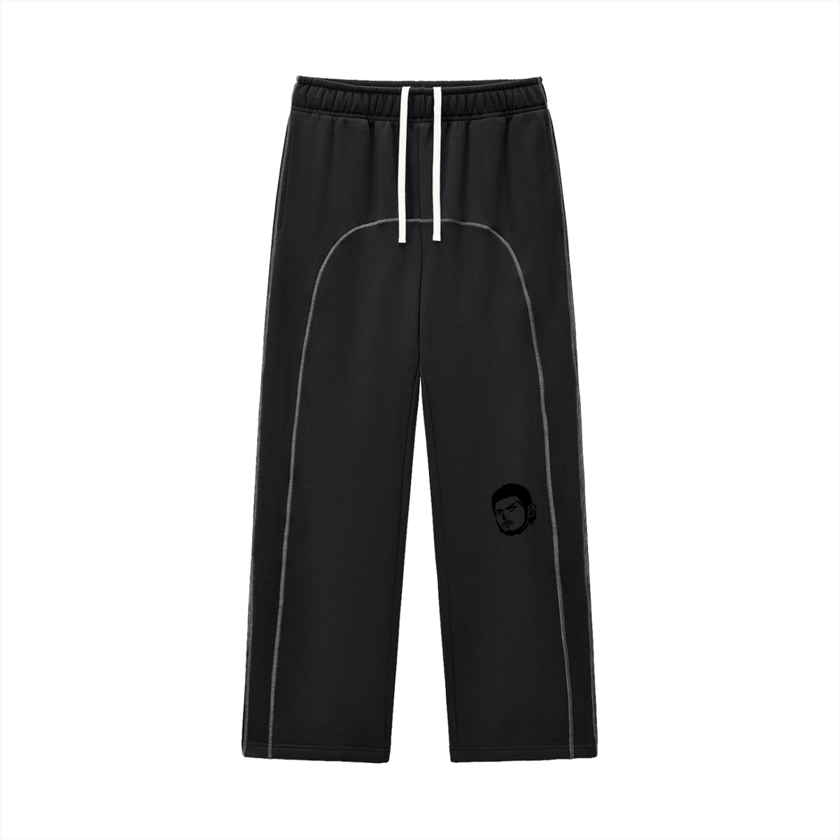 Overachievers Club' Contrast-Stitched Boxy Fleece Zip Hoodie & Sweatpant
