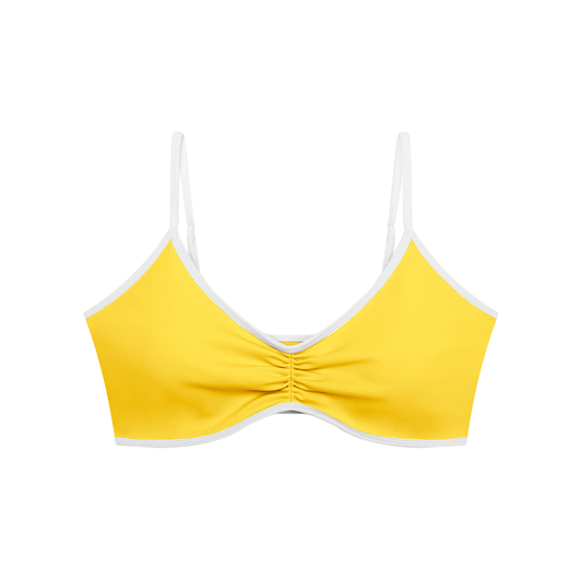 Women's Color Block Ruched V-Neck Sports Bra & Leggings