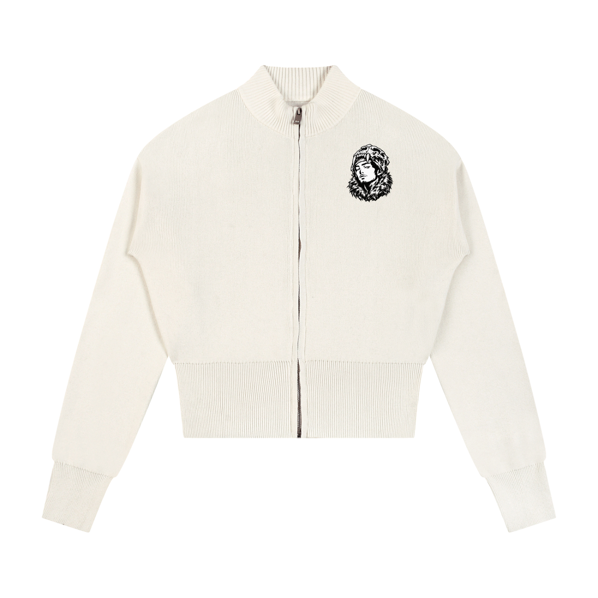 Overachievers Club' Women’s Mock Neck Zip Up Cardigan