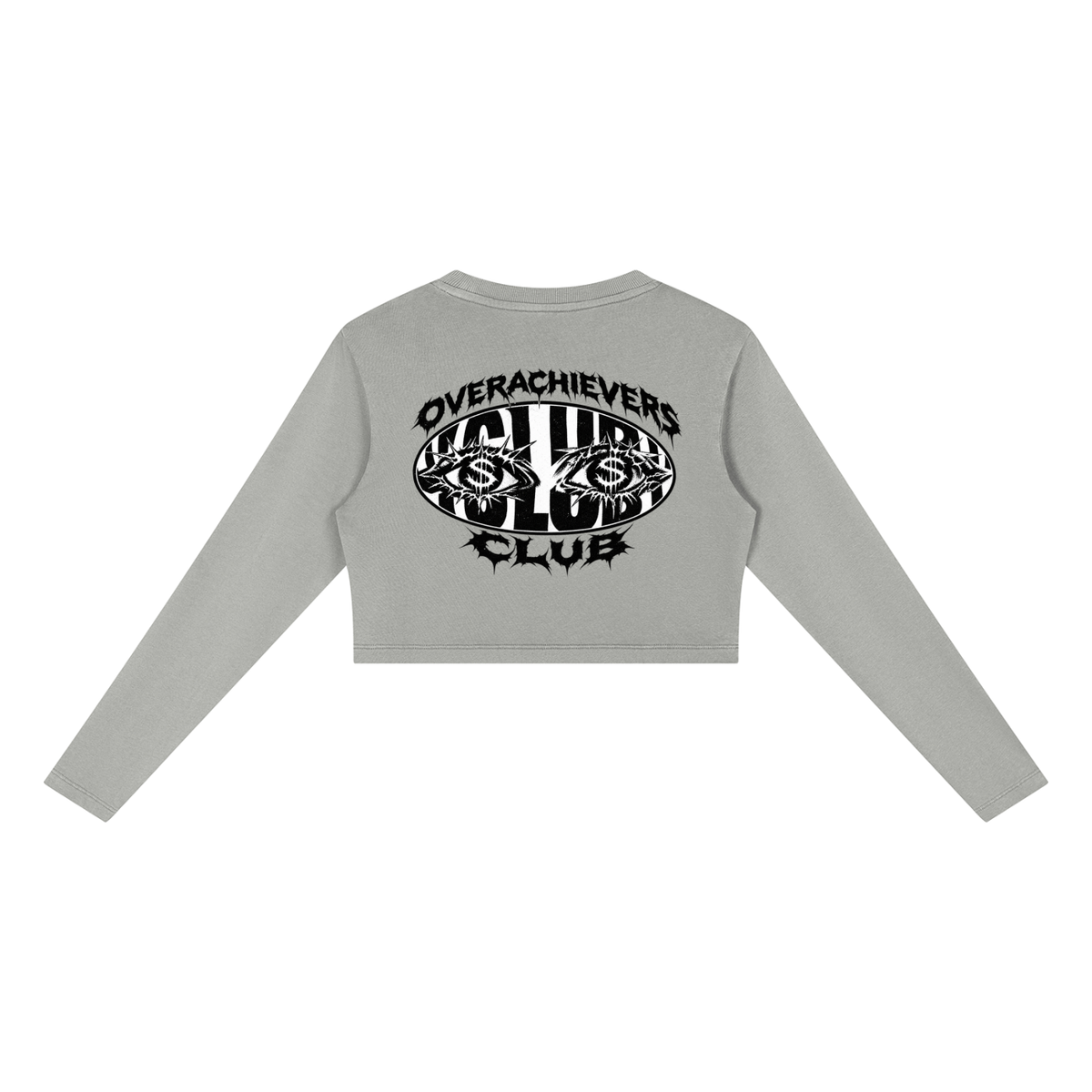 Overachievers Club' Women's Mineral Wash Crop Sweatshirt