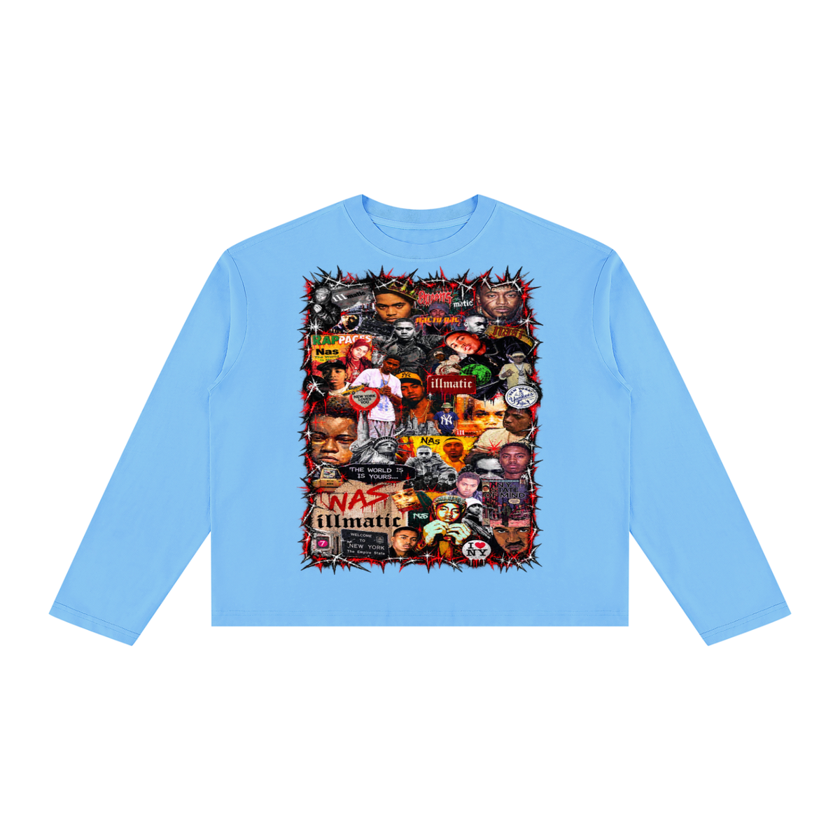 Nas' Vintage Wash Long Sleeve Boxy T-Shirt