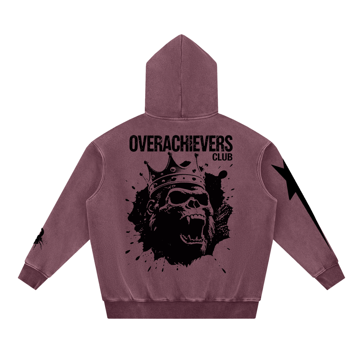 Overachievers Club' Snow Wash Fleece Oversize Hoodie