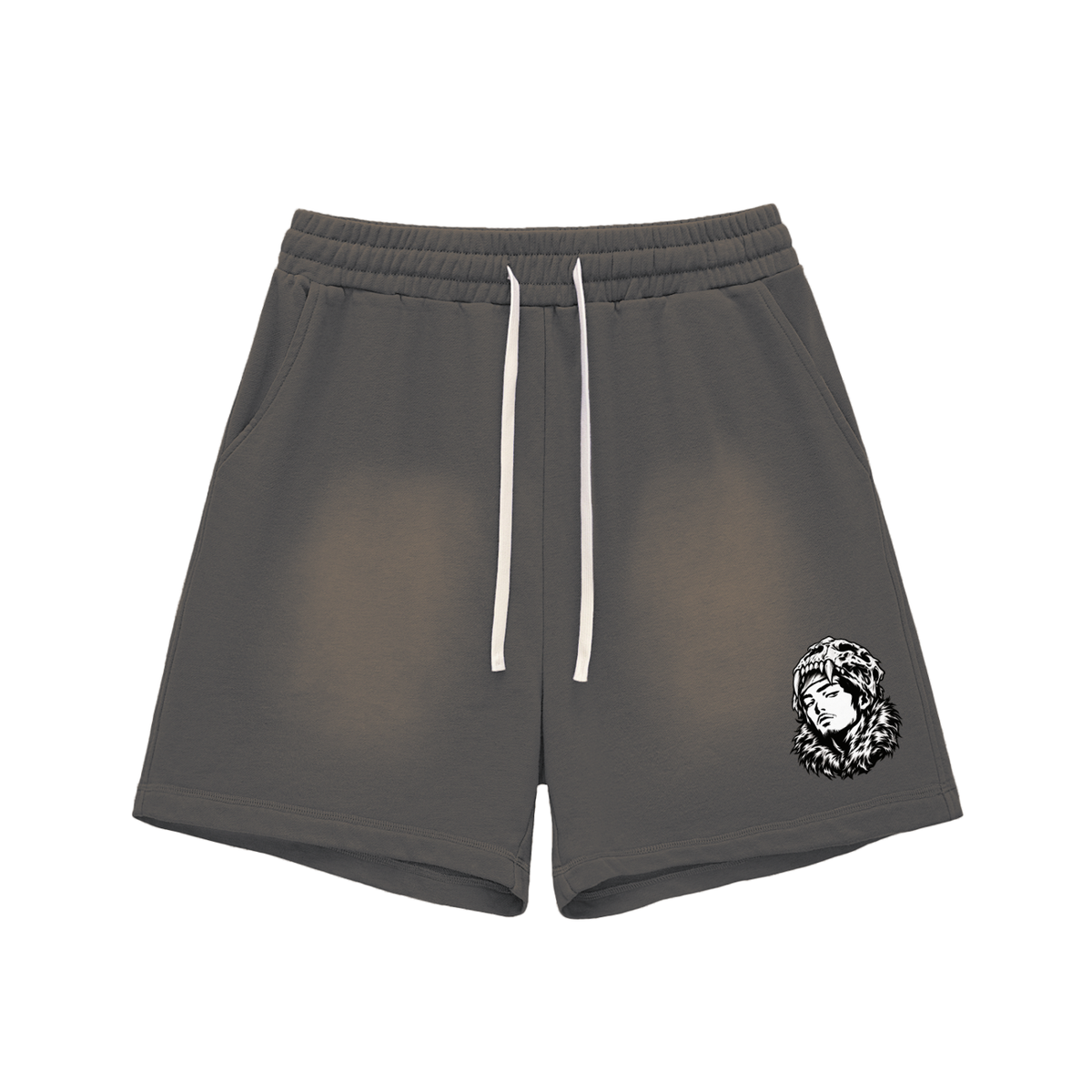 Overachievers Club' Sun Fade Raw Edge T-Shirt & Shorts