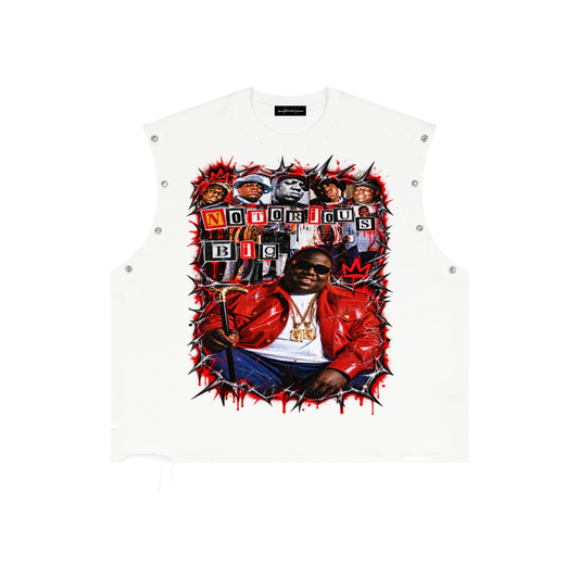 Biggie' Distressed Grommet Eyelet Tank Top