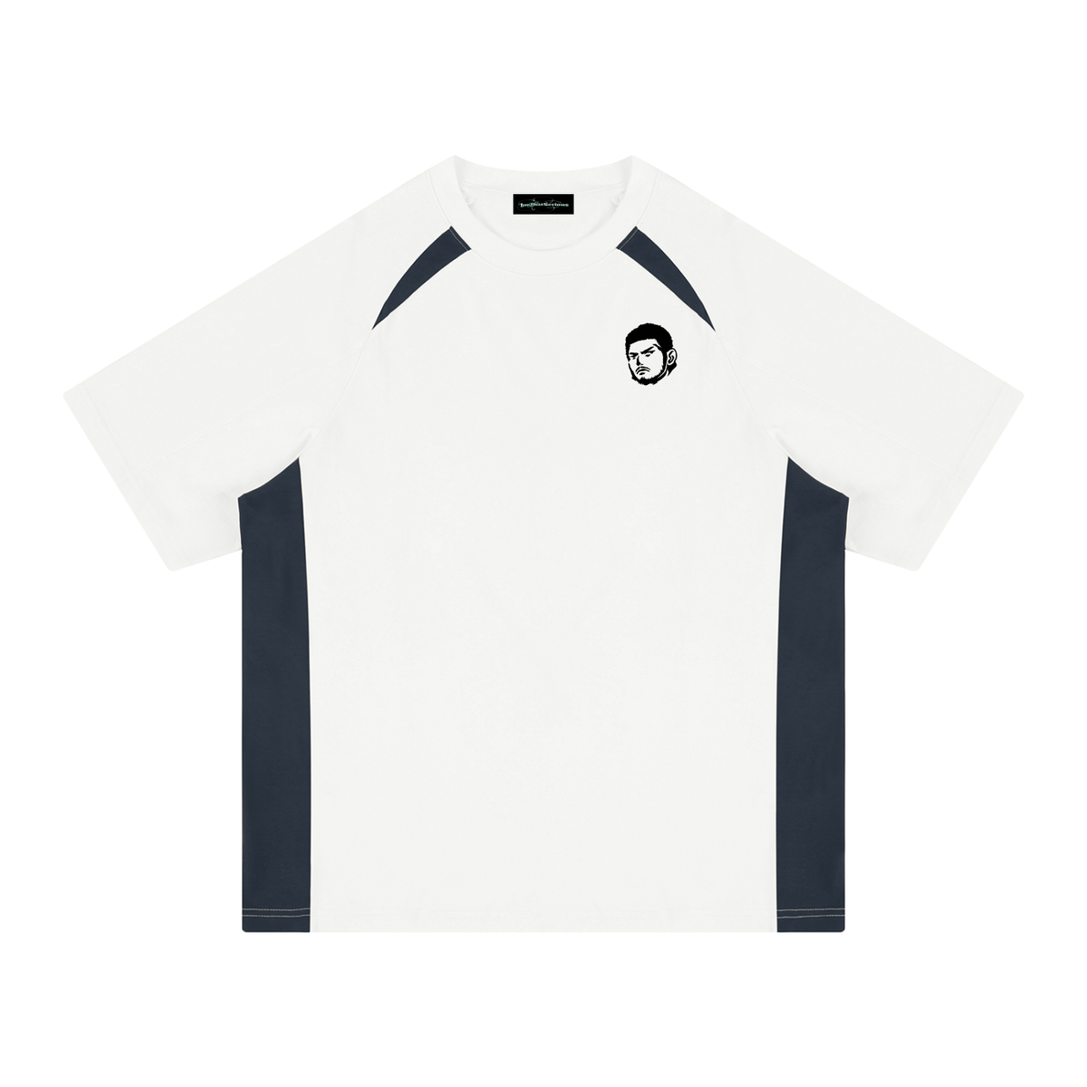 Camiseta raglán con paneles en contraste