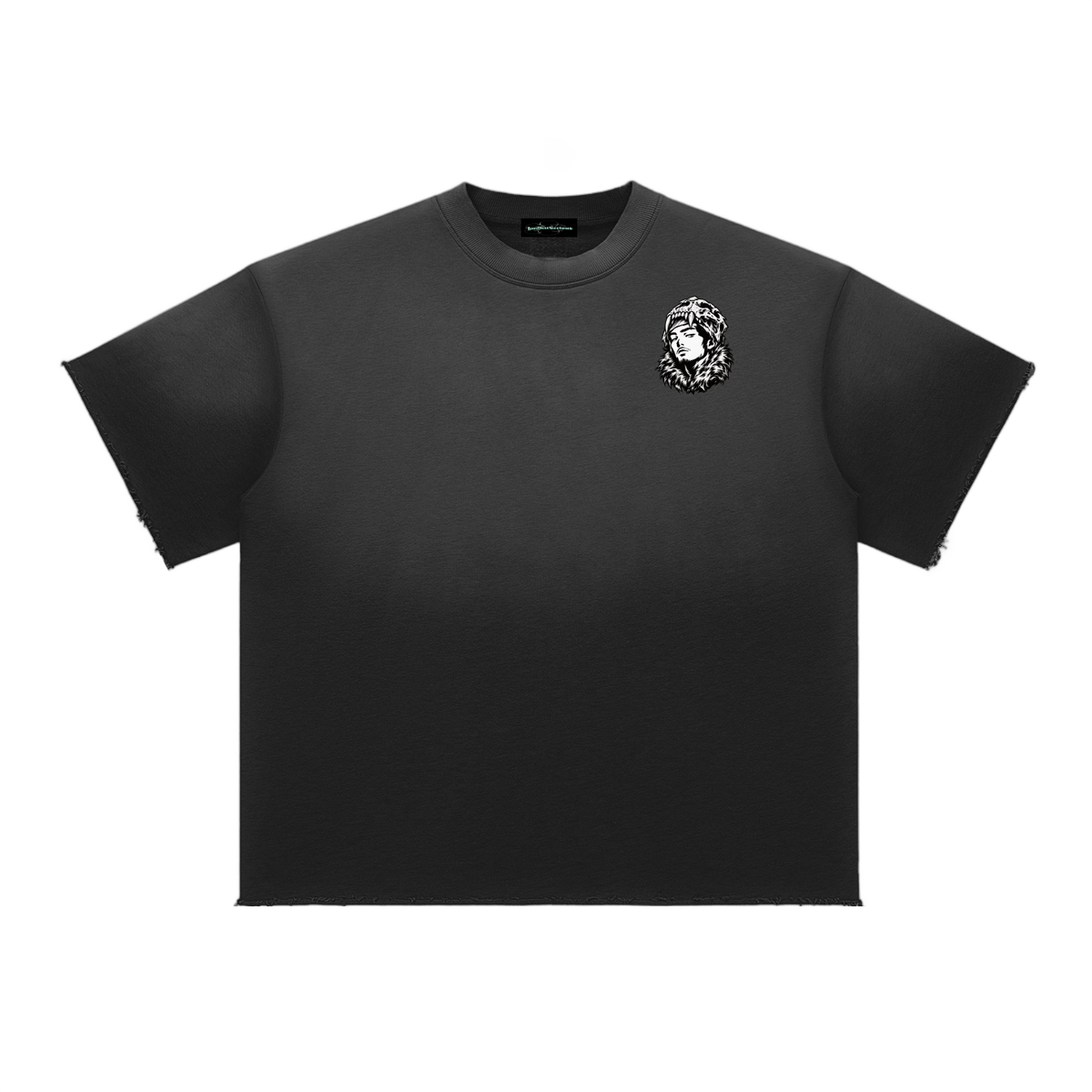 Overachievers Club' Sun Fade Raw Edge T-Shirt & Shorts
