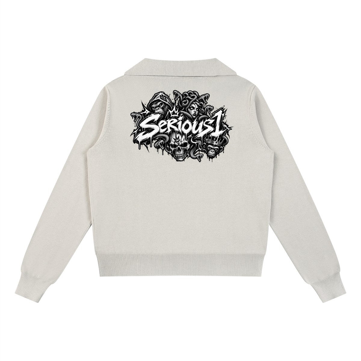 Serious1' Women’s Collared Pullover Knit Sweater