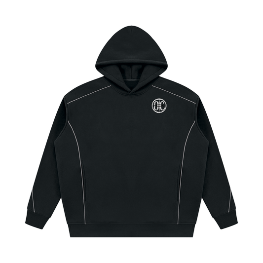 Overachievers Club' Oversized Piping Fleece Hoodie & Sweatpant
