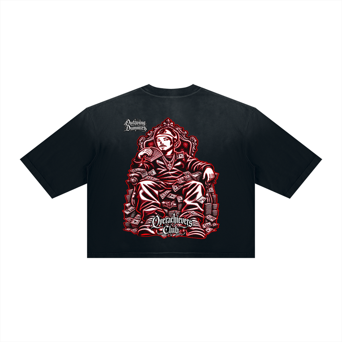 Overachievers Club' Vintage Wash Sunfade Boxy T-Shirt