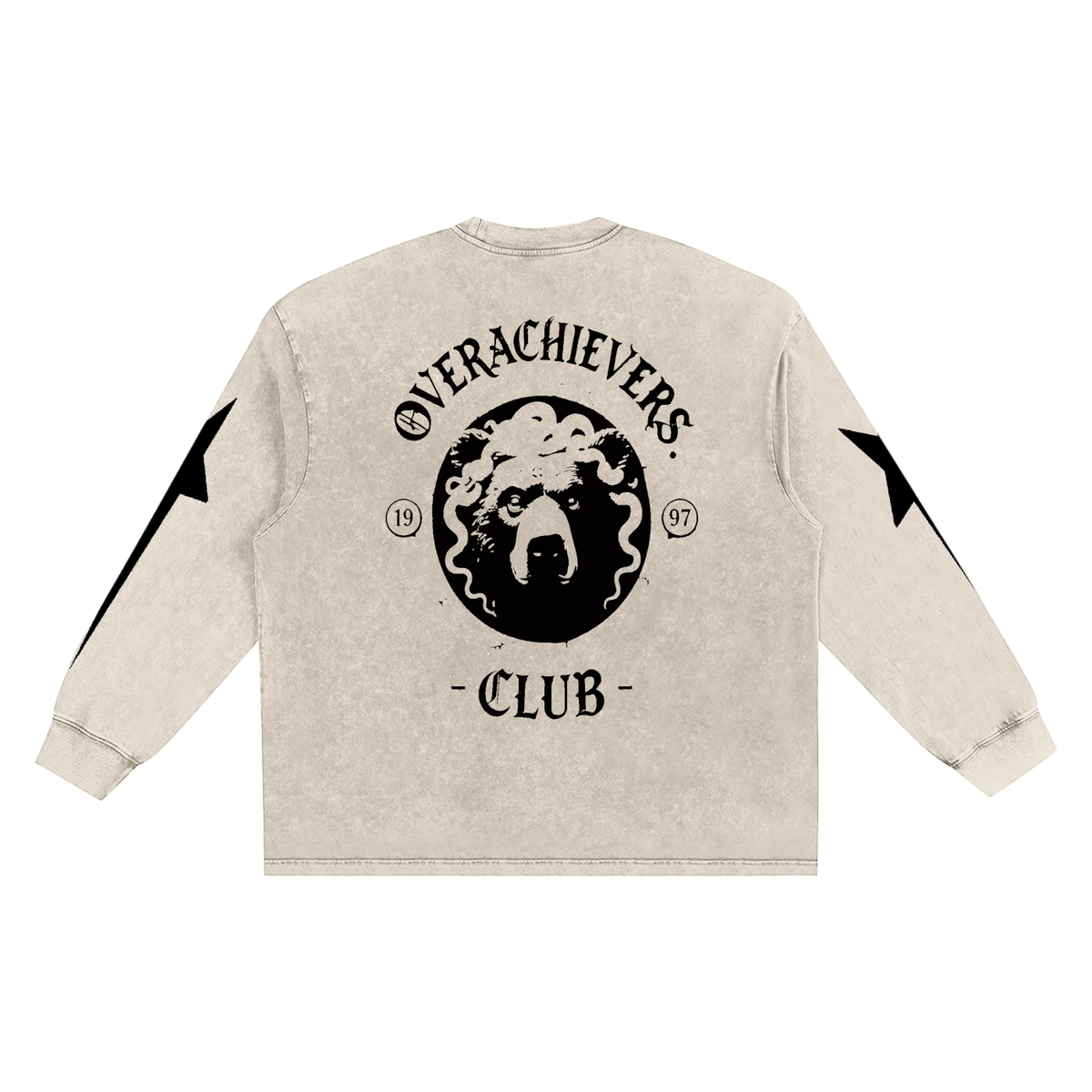 Overachievers Club' Snow Washed Frayed Edge Tee